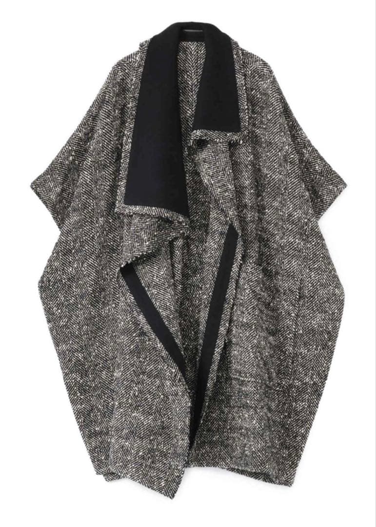 2022aw ヨウジヤマモト ワイズ y's 変形アシンメトリー ポンチョコート