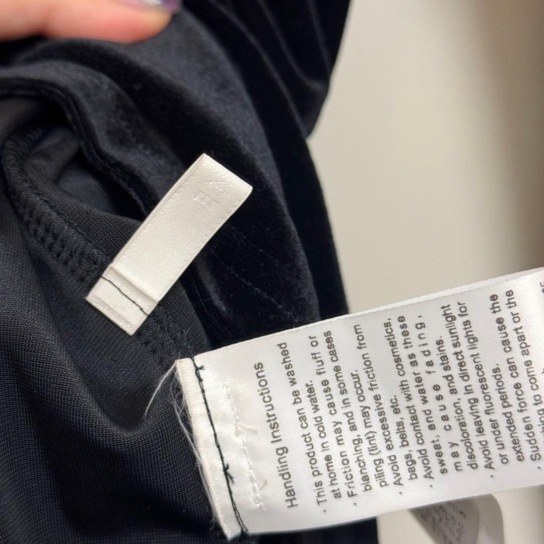 トップス ENOF / velour jersey zip tops