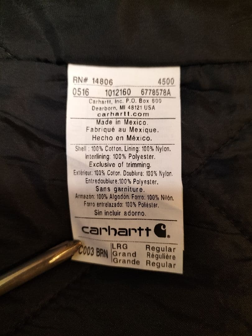 【美品】US規格カーハート　トラディショナルコート　メキシコ製　Lサイズ