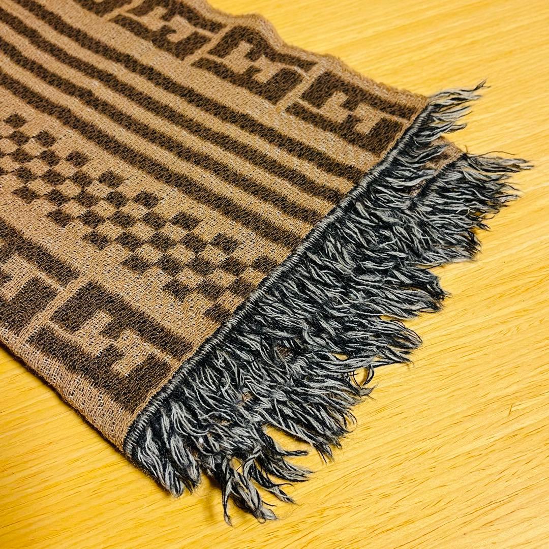 【新品・未使用】FENDI ズッカ柄 ウールマフラー マルチカラー リバーシブル