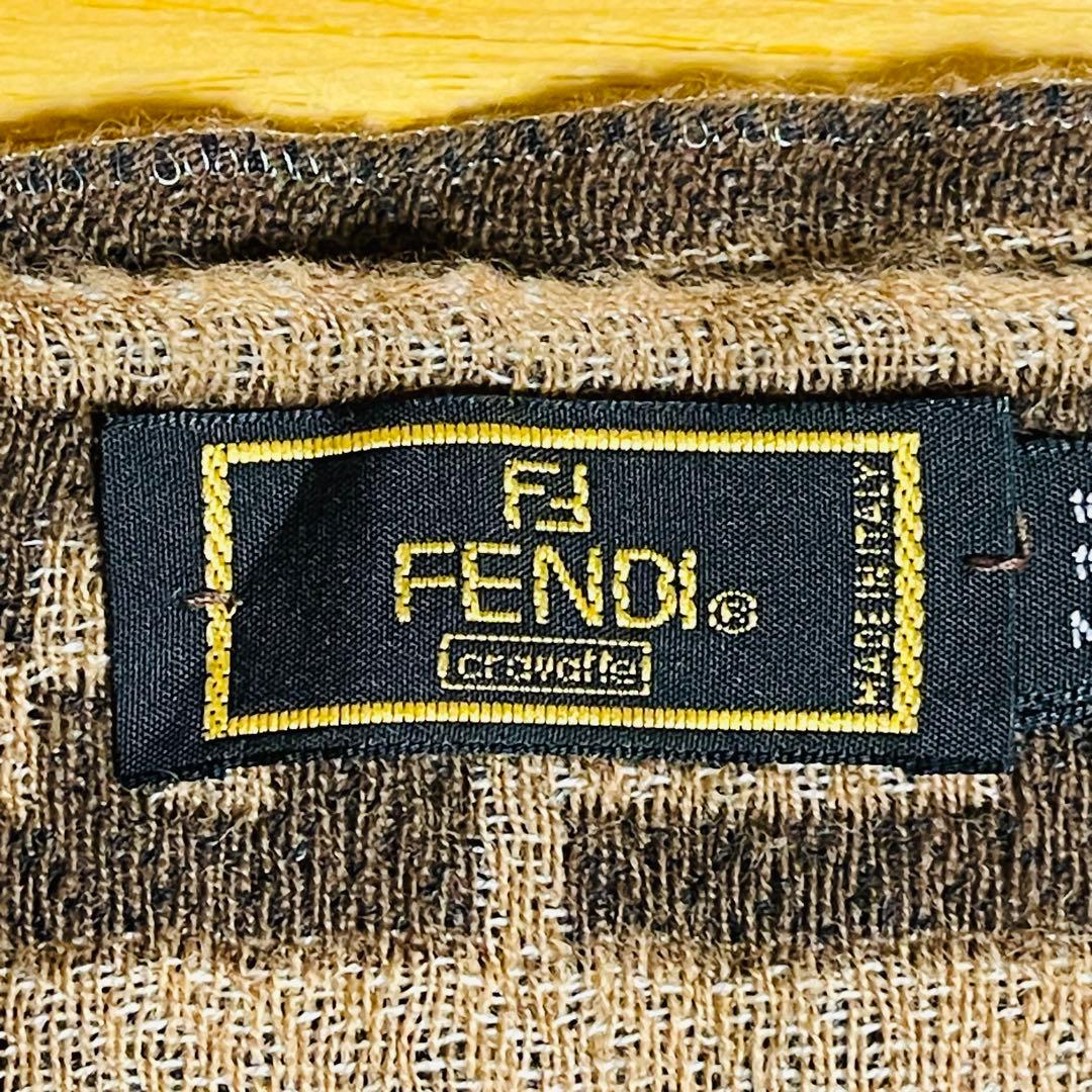 【新品・未使用】FENDI ズッカ柄 ウールマフラー マルチカラー リバーシブル