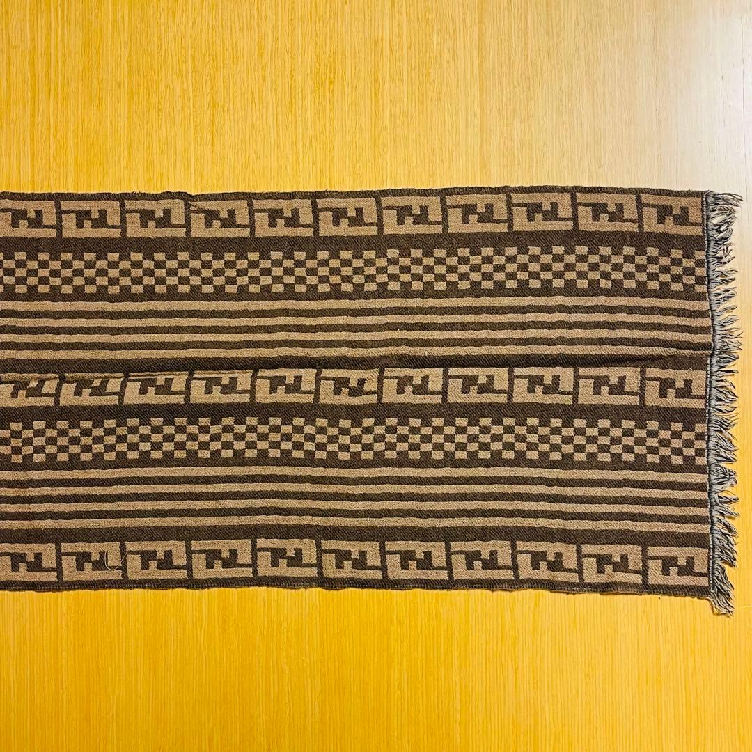 【新品・未使用】FENDI ズッカ柄 ウールマフラー マルチカラー リバーシブル