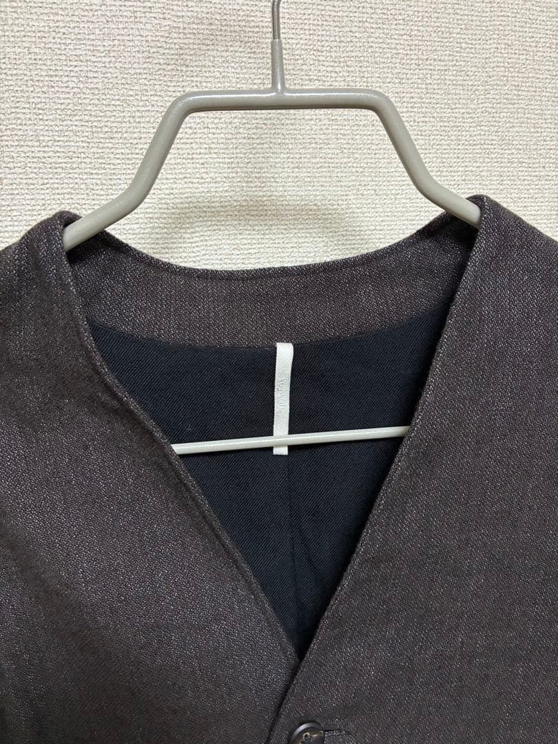 sus-sous ノーカラーコート