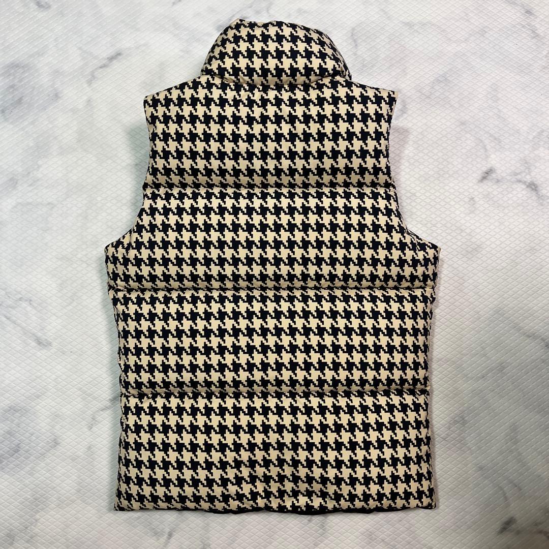 ダウンベスト美品Dress Canp ドレスキャンプ千鳥格子ベージュ黒M