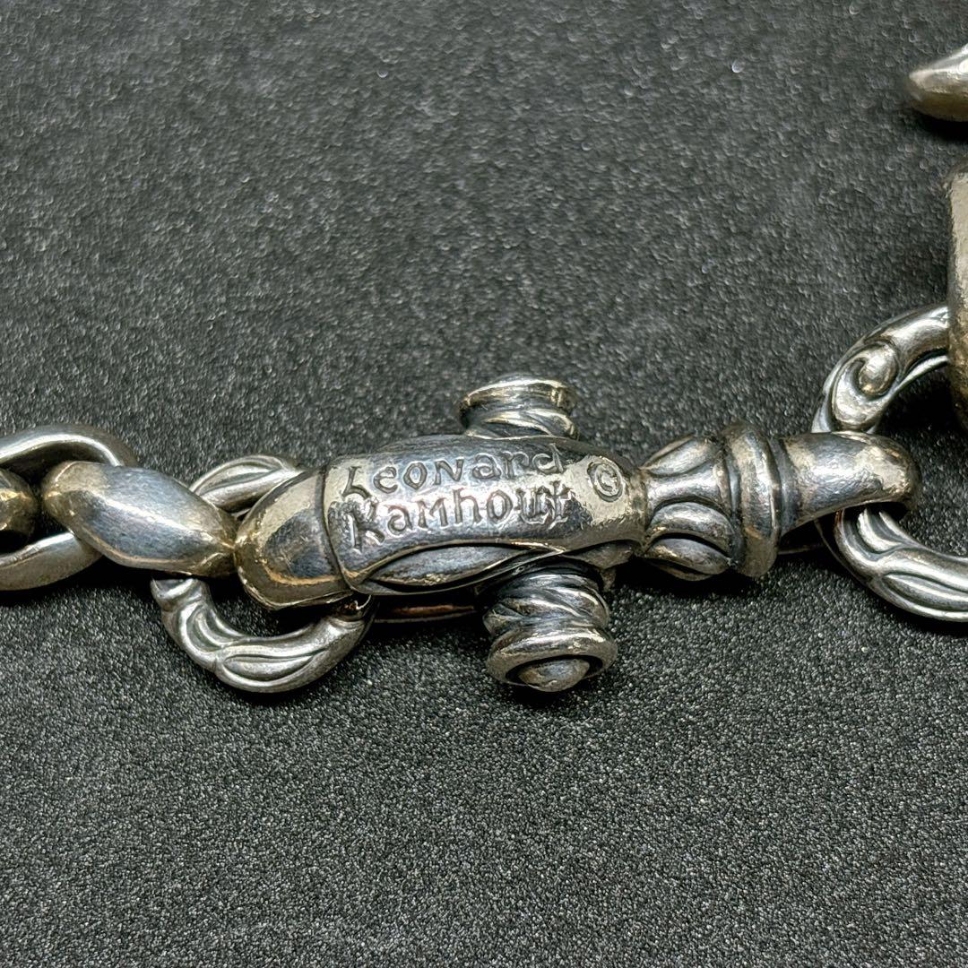 レナードカムホート ウォレットチェーン シルクへロン スワンフック シルバー