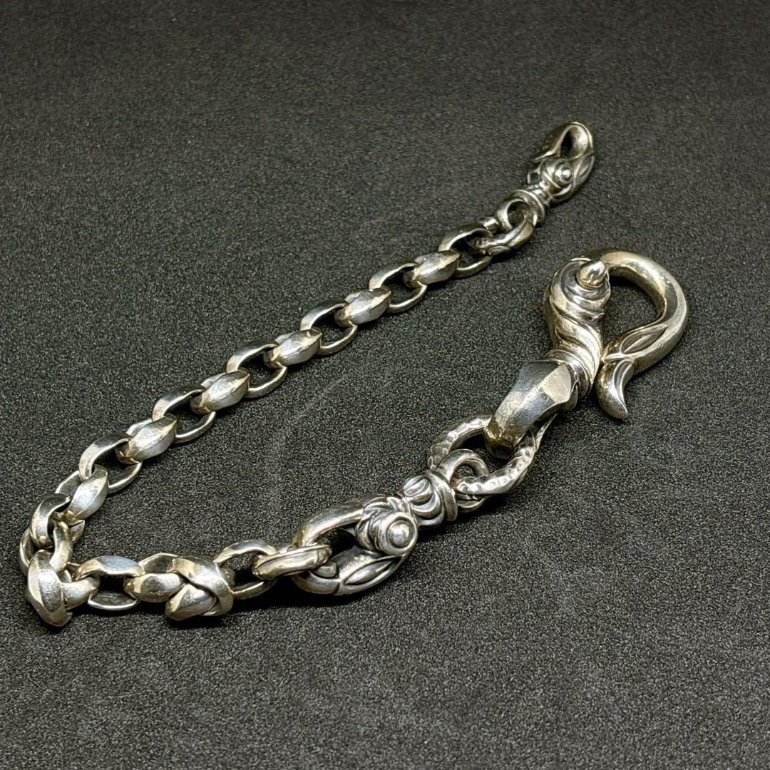 レナードカムホート ウォレットチェーン シルクへロン スワンフック シルバー