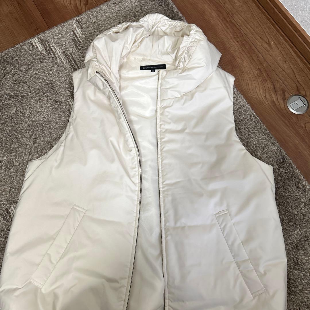 23区フード付きロングベスト