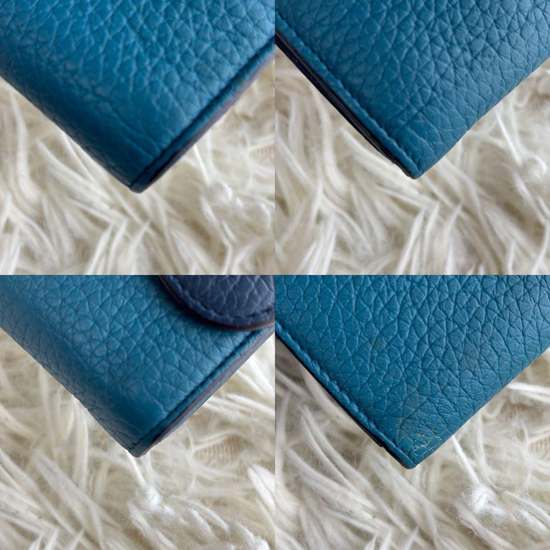 【超激レア 美品】ディオール　ディオリッシモ　チェーンショルダーウォレット　青