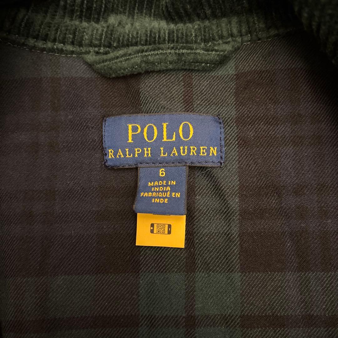 ポロ　ラルフローレン　キッズ　120㎝　ダークグリーン コーデュロイジャケット