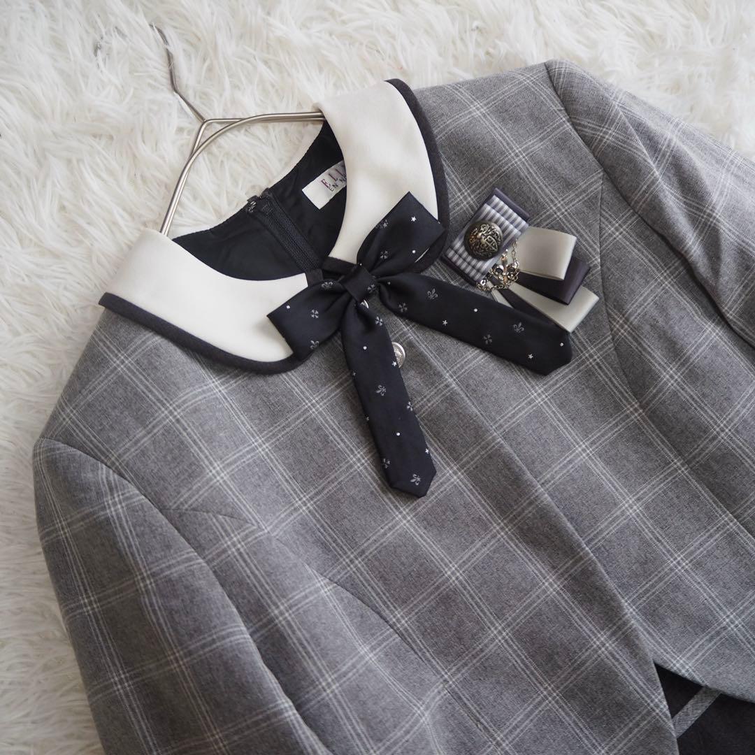 美品 エルアンノアール キッズフォーマルスーツ4点セット 女の子 卒業式 卒服