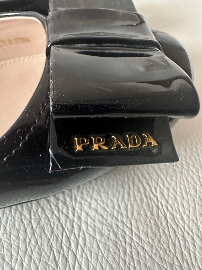 Prada パンプス リボン　38