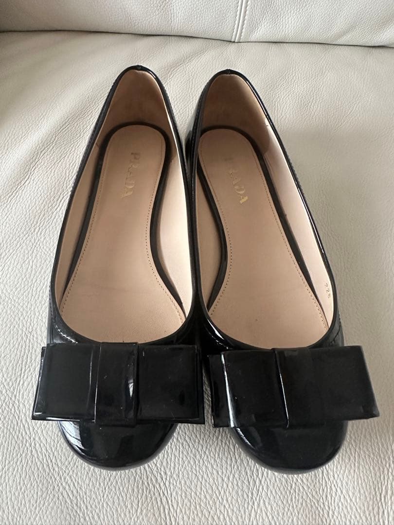 Prada パンプス リボン　38