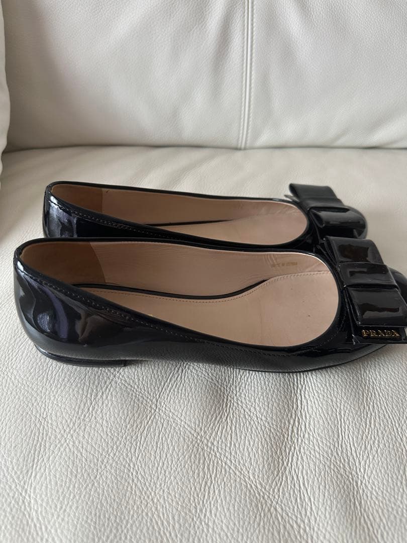 Prada パンプス リボン　38