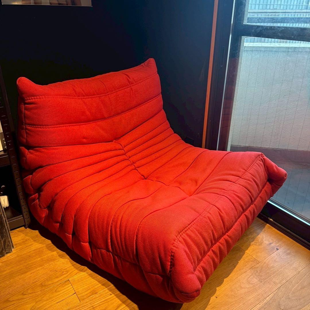 【限定値下げ】ligne roset トーゴ レッド 1P / リーンロゼ