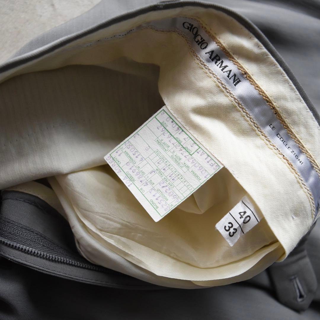 80s90s ジョルジオアルマーニ ツータックスラックス W31 グレージュ