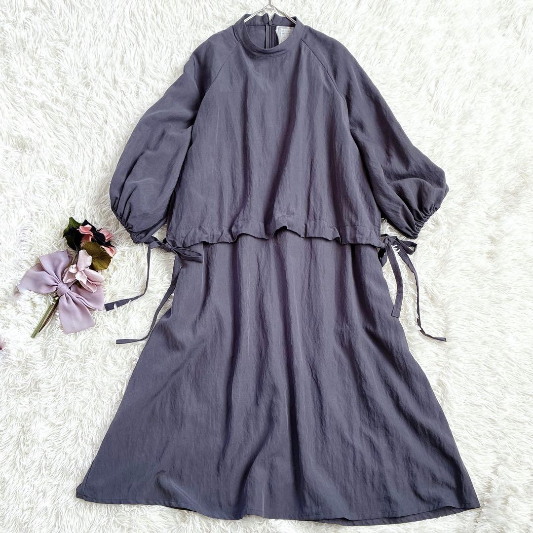 【美品】ビアズリー　サイドリボンレイヤードワンピース　ロングワンピース