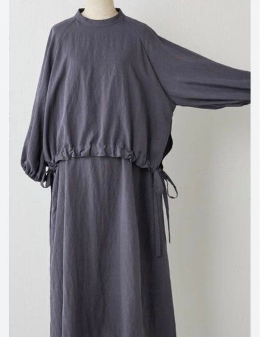 【美品】ビアズリー　サイドリボンレイヤードワンピース　ロングワンピース