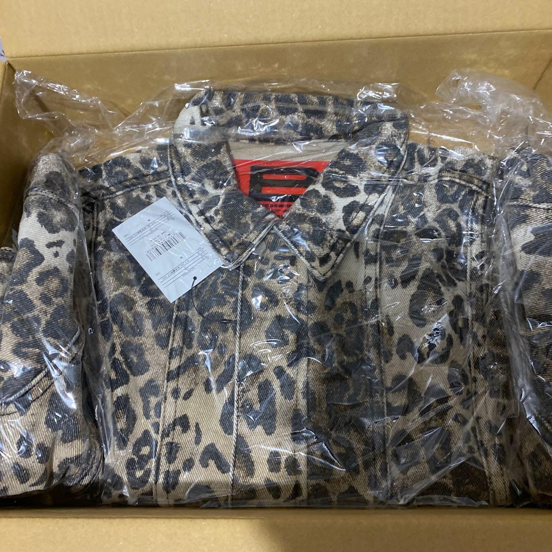 ヒョウ柄 クロップドデニムジャケット