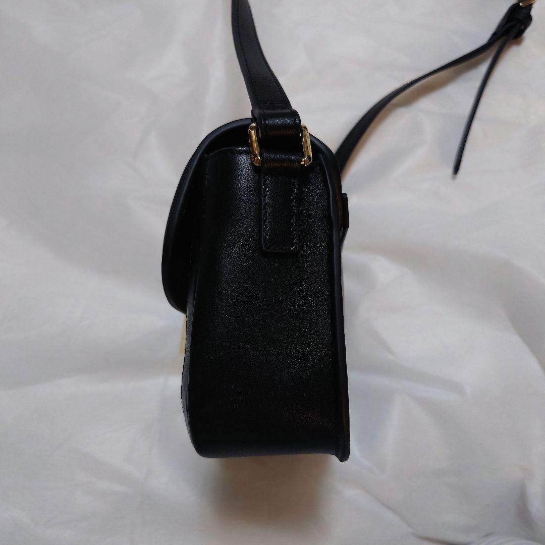 【TOMORROWLAND】かごバッグ ストロー地×リアルレザー 黒 ショルダー