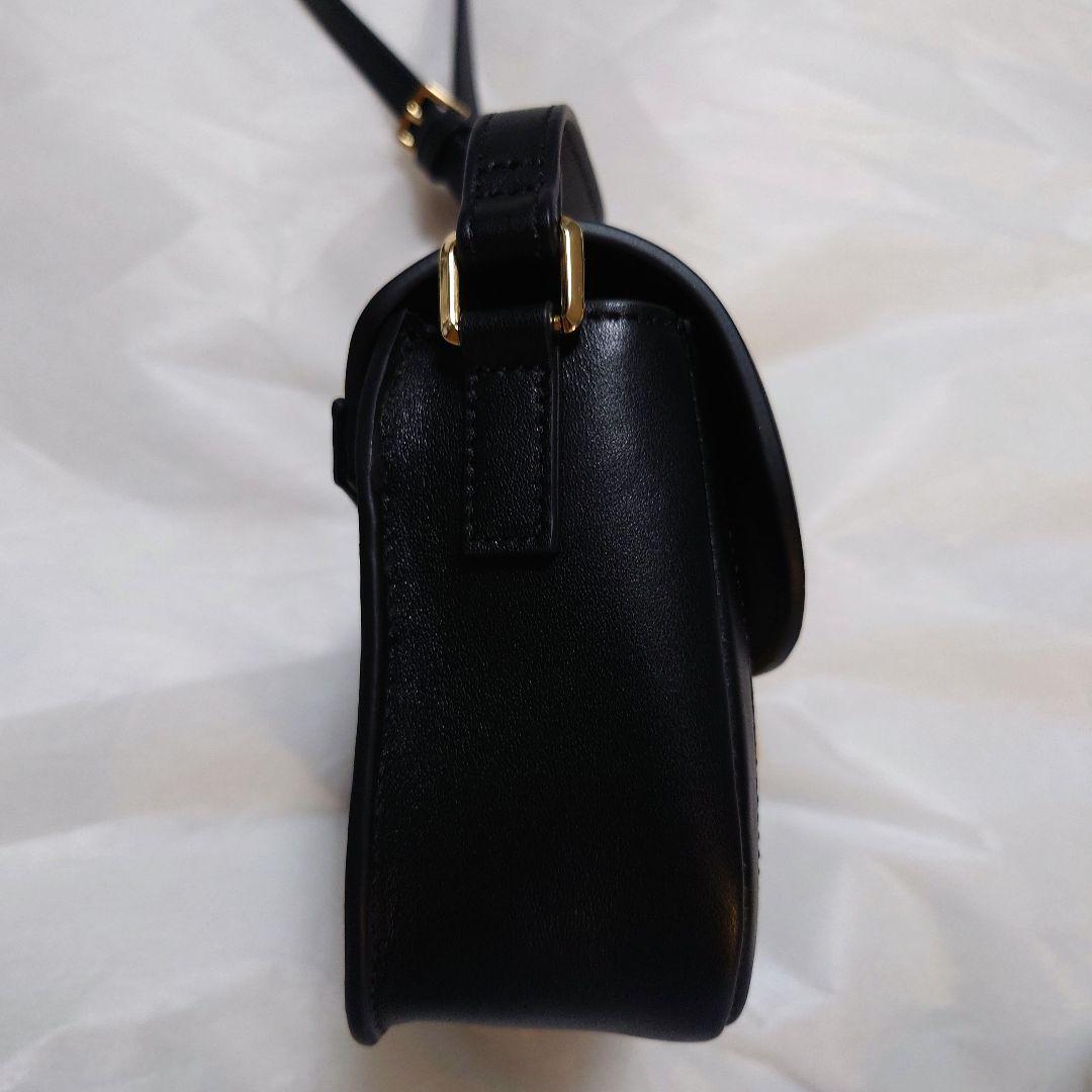 【TOMORROWLAND】かごバッグ ストロー地×リアルレザー 黒 ショルダー