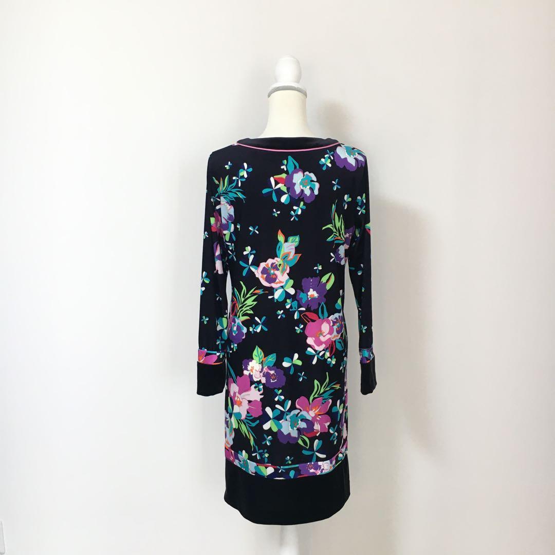 近年美品　LEONARD レオナール ベロア　ストレッチ　ワンピース　タグ付