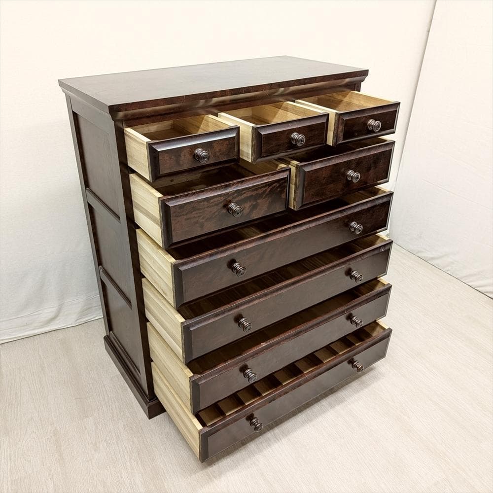 北海道民芸家具　樺 カバ材　整理箪笥　箪笥　タンス　たんす　チェスト　引き出し