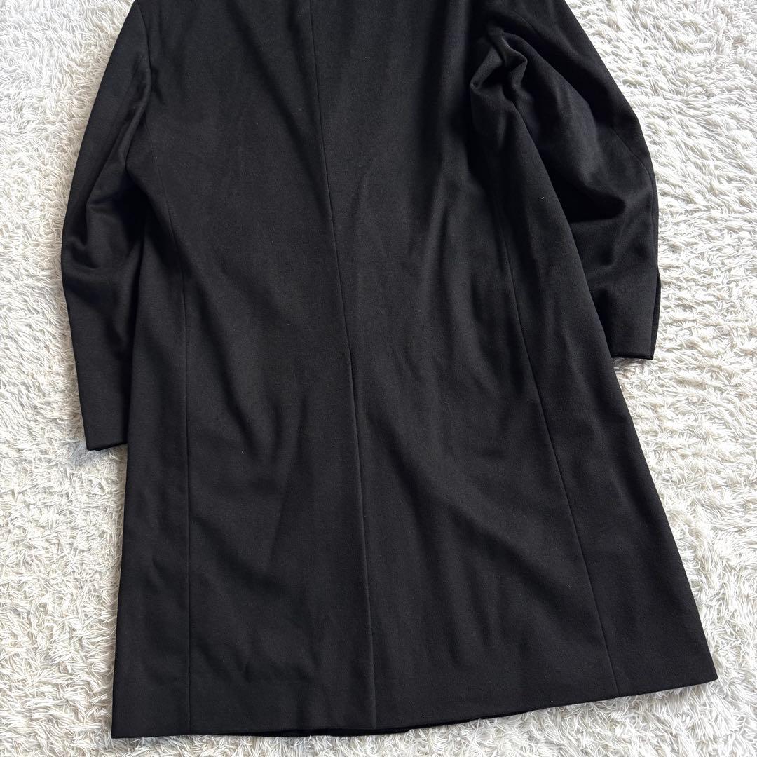 極美品　INTIMAGE カシミヤ100％　チェスターコート　黒　ブラック　A7