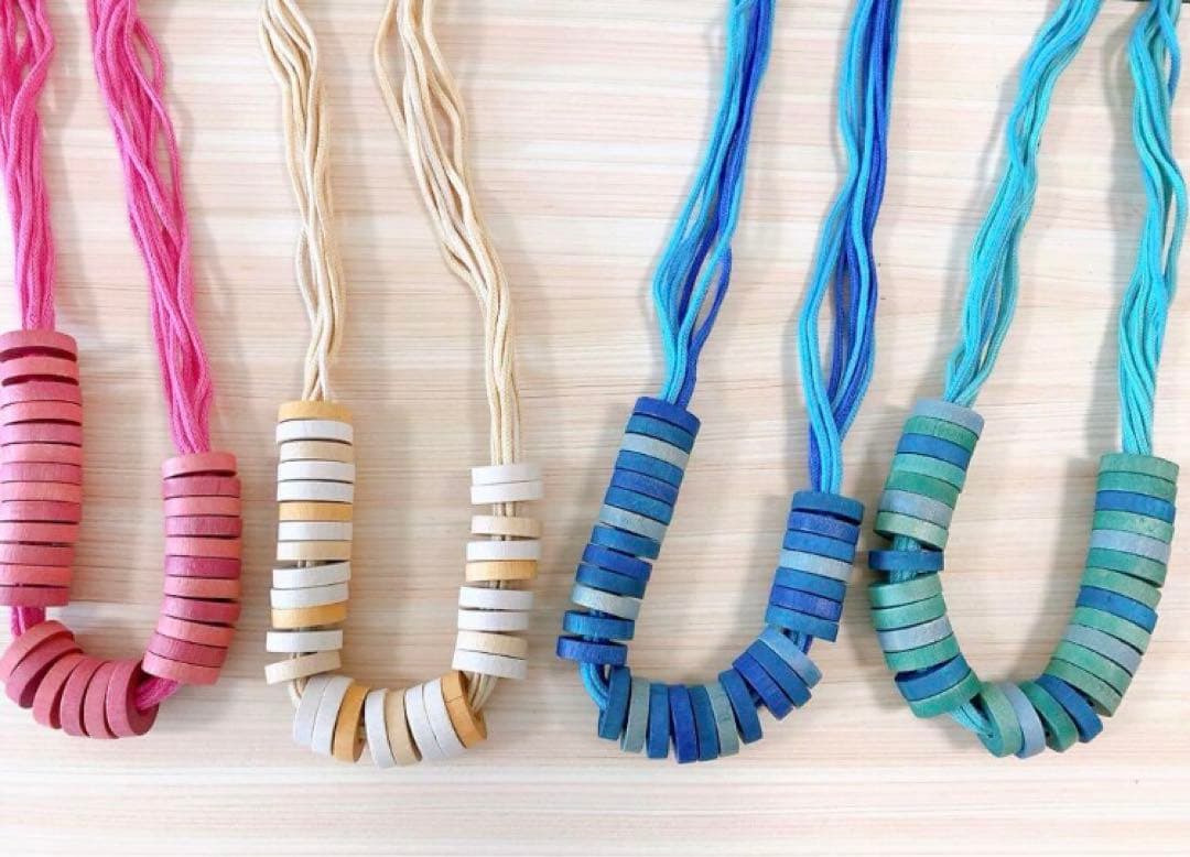 『mm588』アーリッカ〈ネックレス〉ピンク&ブルー２色セット