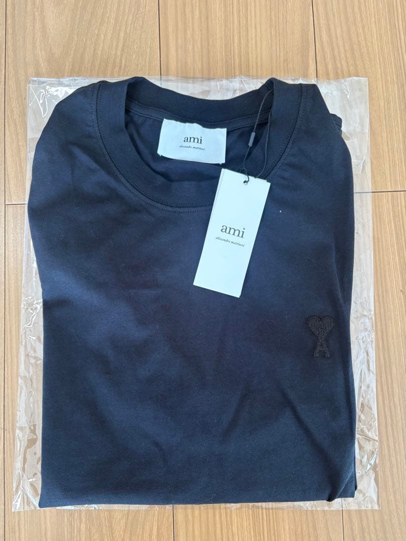 AMI PARIS アミパリス ハートA刺繍 Tシャツ 黒 L 新品タグ付き