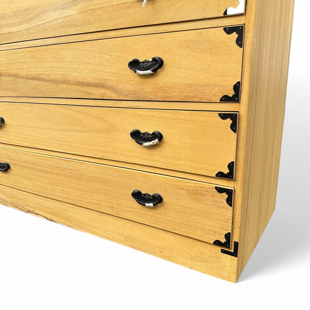 高級 桐箪笥 5段 とのこ仕上げ 砥の粉 衣装タンス 着物 収納