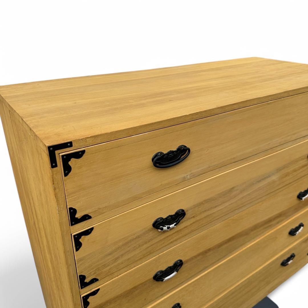 高級 桐箪笥 5段 とのこ仕上げ 砥の粉 衣装タンス 着物 収納