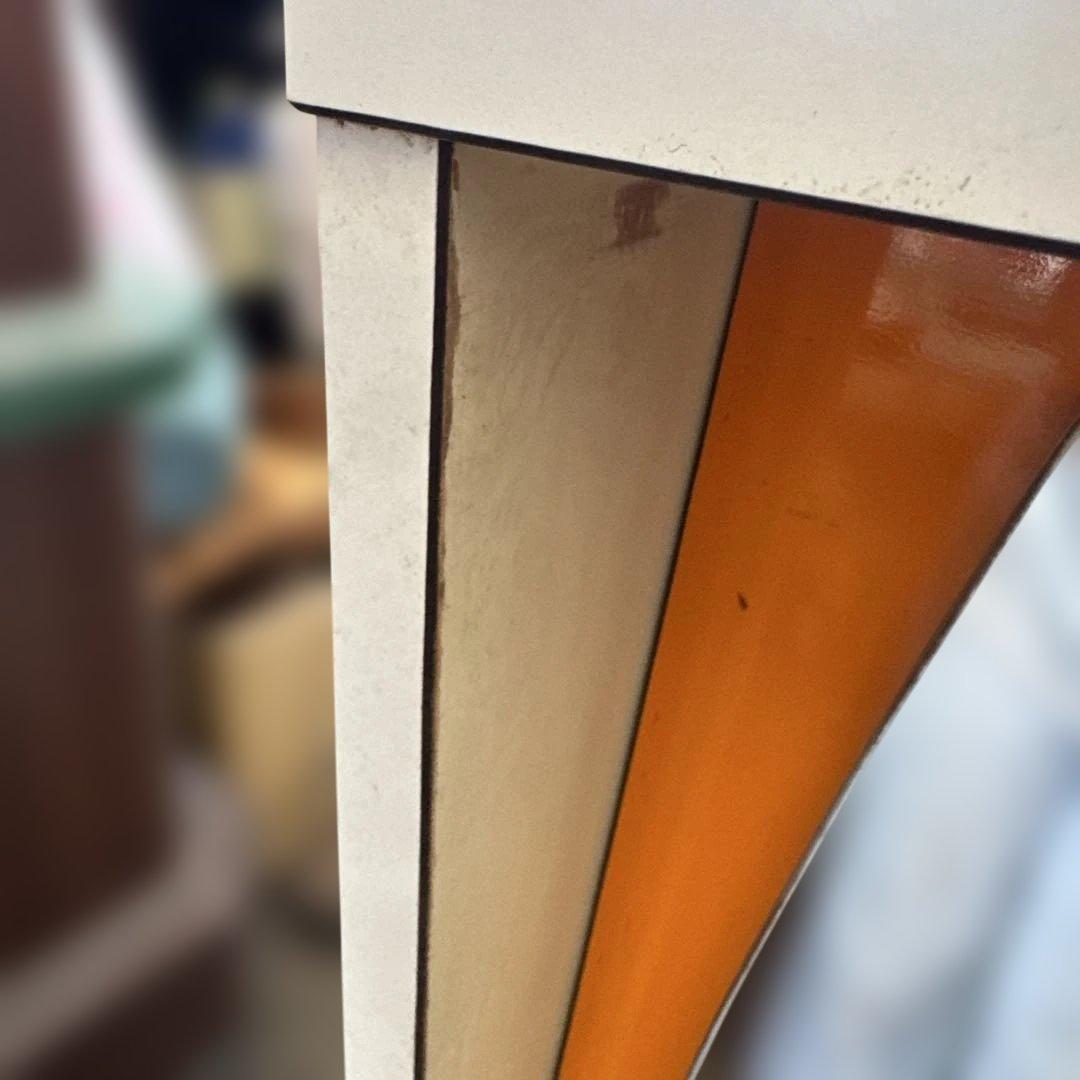 h*o様 昭和レトロ　レトロポップ　オレンジ色の5段チェスト