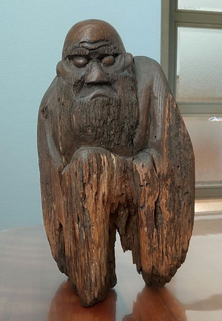 国宝姫路城天守閣古材 橋本星湖作 仙人の彫刻 1