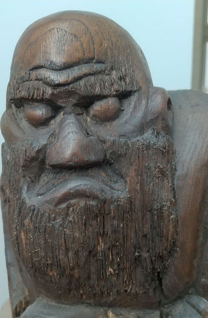 国宝姫路城天守閣古材 橋本星湖作 仙人の彫刻 1