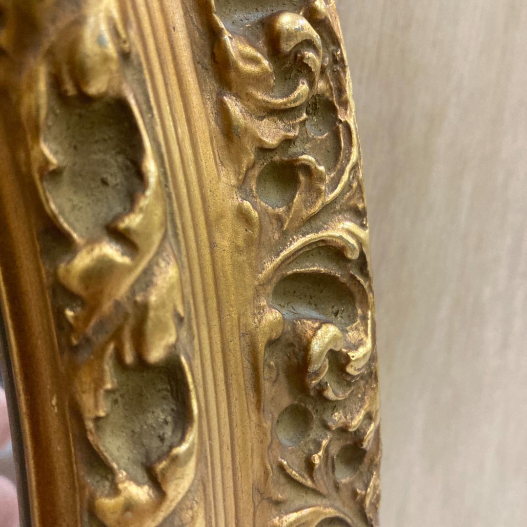 アンティーク調　エレガント　彫刻　ウォールミラー　壁掛け　鏡