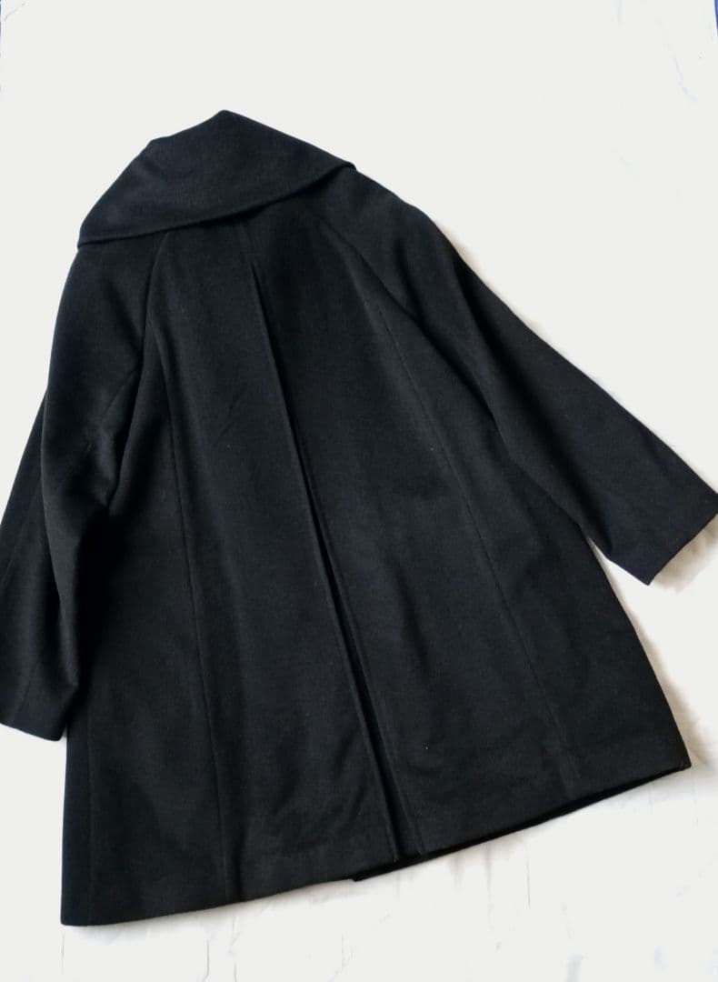 極美品　UNTITLED　ショールカラーコート　カシミヤ混　フォーマル　ゆったり