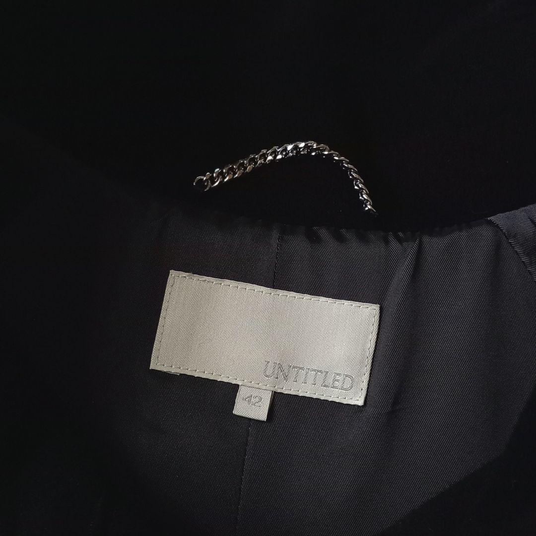 極美品　UNTITLED　ショールカラーコート　カシミヤ混　フォーマル　ゆったり