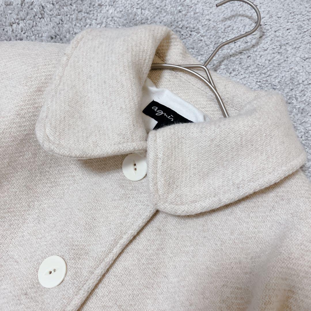 A3209【アニエスベー】希少✨ウール混合ジャケット/似顔絵モチーフ/2/M