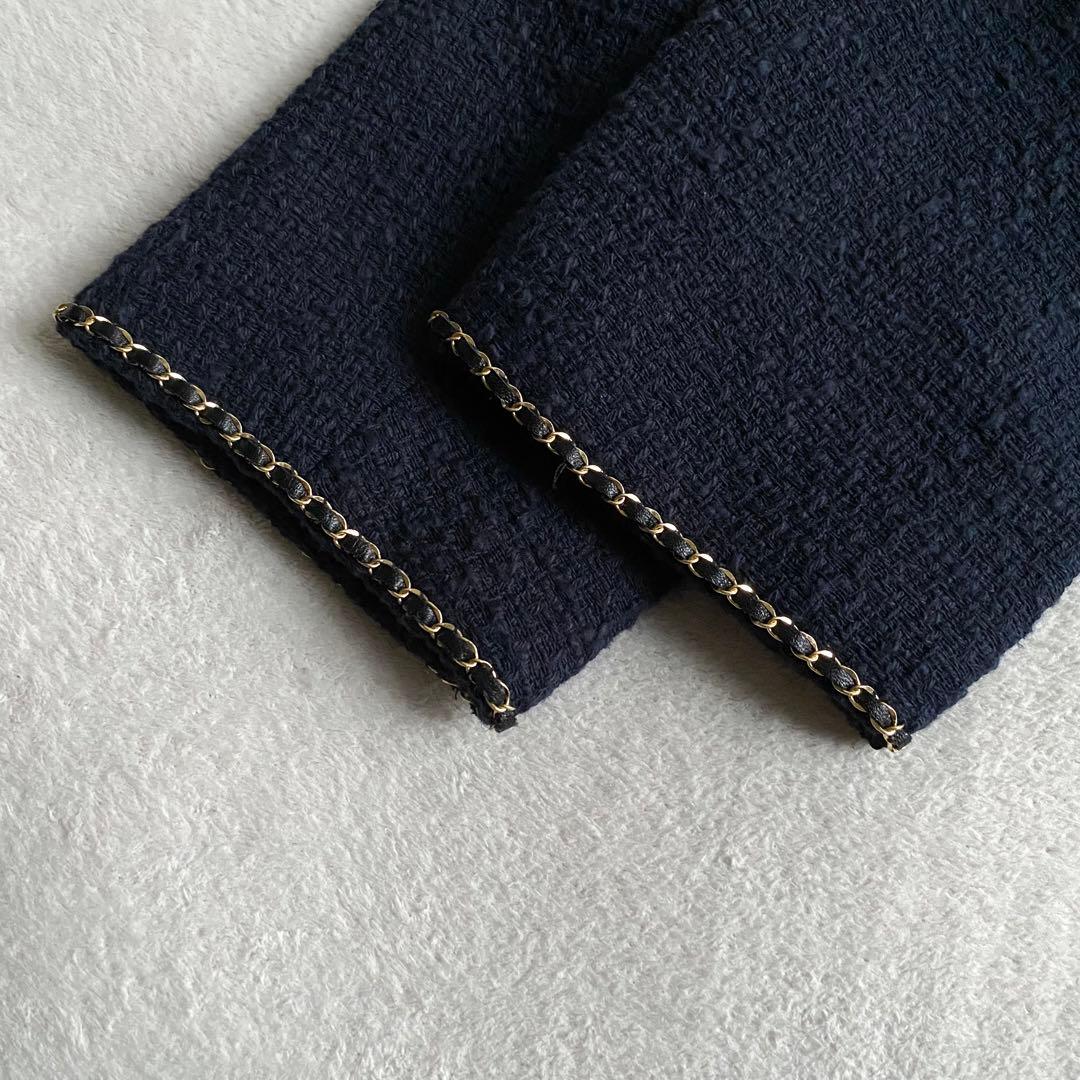 【定価5.4万✨】ドゥーズィエムクラス　 chain tweed ジャケット　紺