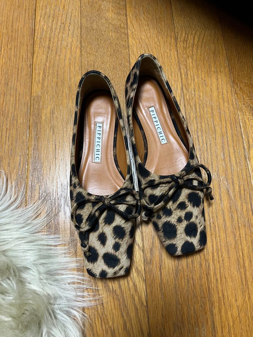 PIPPICHIC AMBER BALLET バレエシューズ　レオパード柄