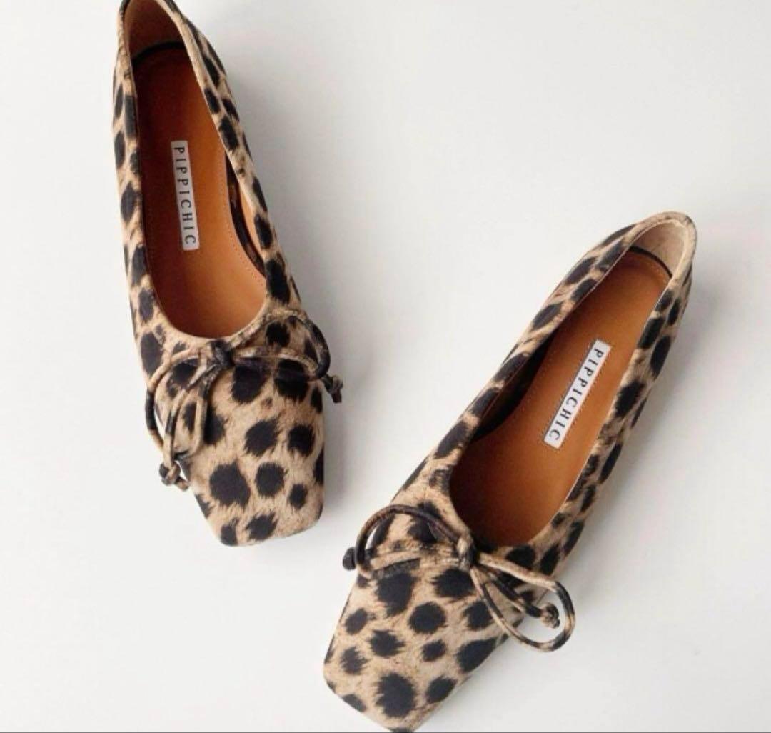 PIPPICHIC AMBER BALLET バレエシューズ　レオパード柄