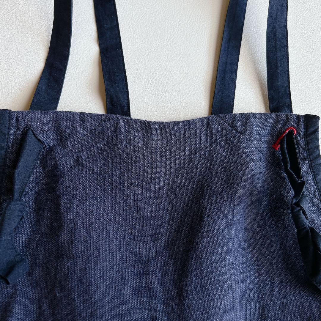 快晴堂謹製 ⿻ リネンヘンプ エプロンサロペット サルエル ナチュラル 2wey