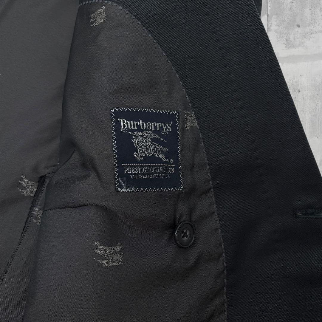 【高級】バーバリー　スーツ　セットアップ　カシミヤ　螺鈿ボタン　ダブル