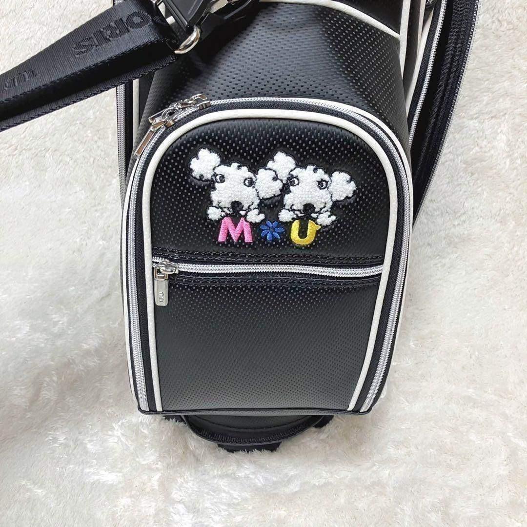 M・U SPORTS 25年秋冬新作 サガラ刺繍キャディバッグ ブラック