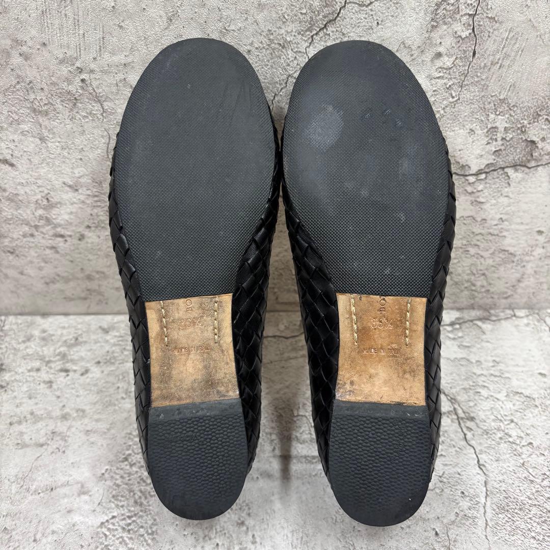 BOTTEGA VENETA イントレチャート フラットパンプス 36 1/2