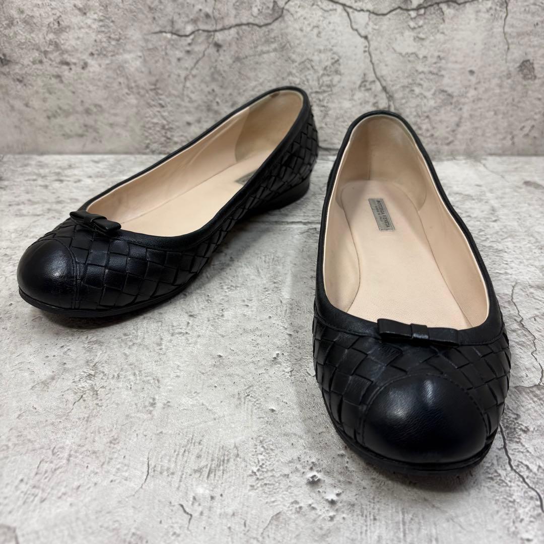 BOTTEGA VENETA イントレチャート フラットパンプス 36 1/2