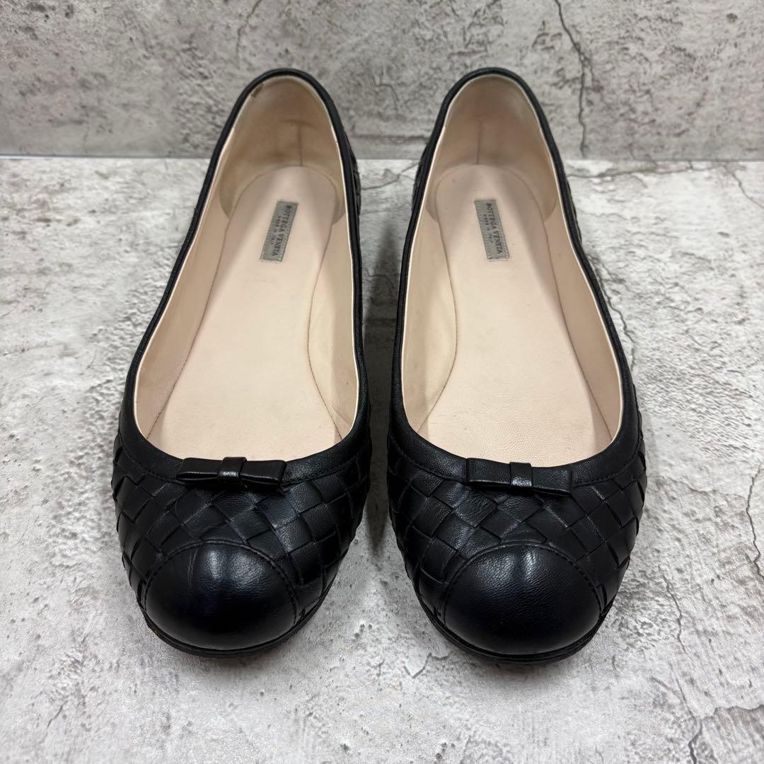 BOTTEGA VENETA イントレチャート フラットパンプス 36 1/2