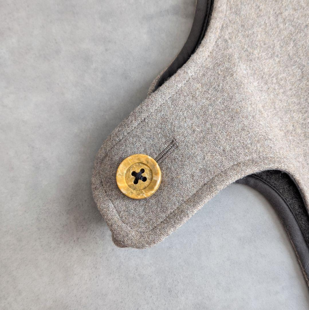 ENFOLD メルトンショートベスト エンフォルド ベージュ モカ ウール