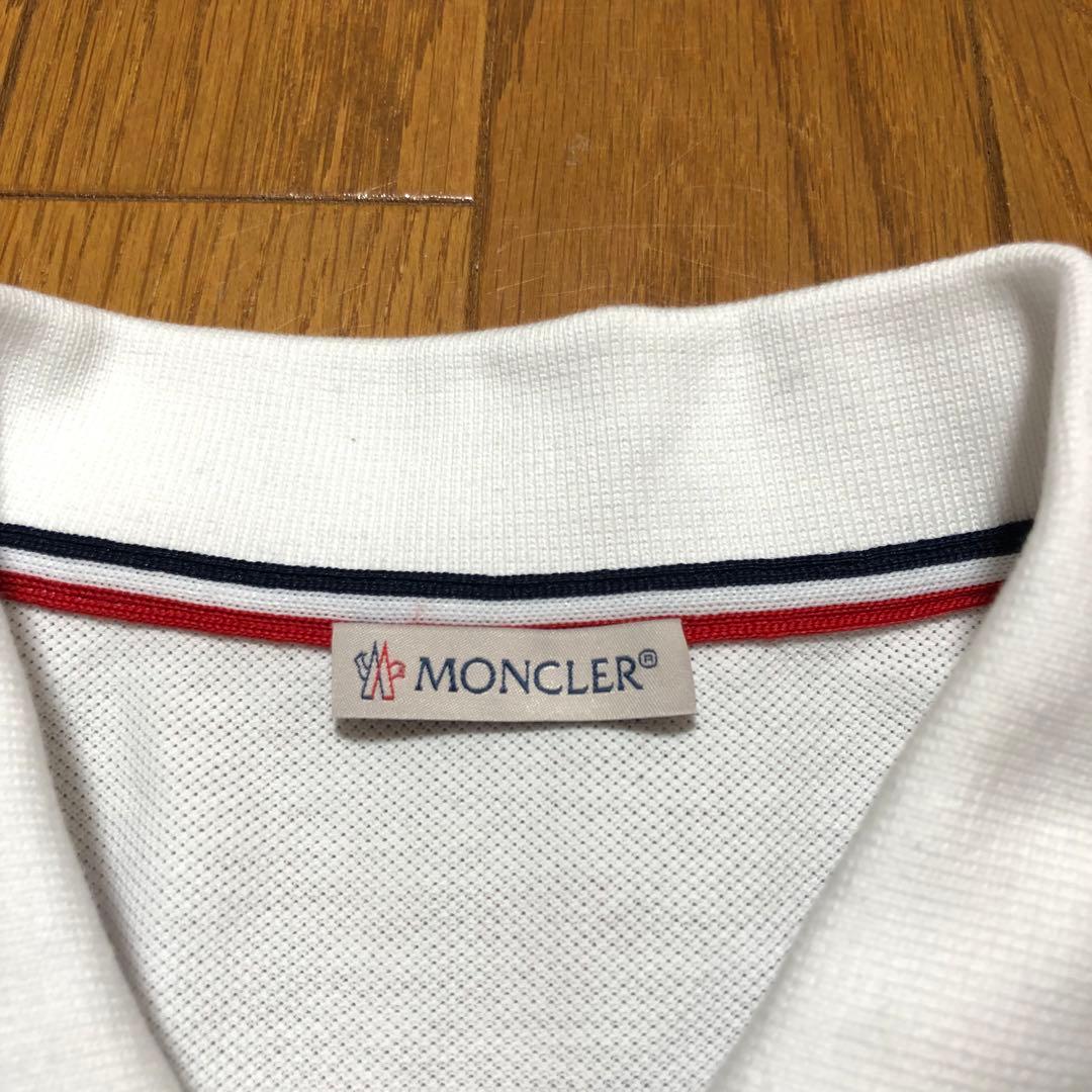 極美品　モンクレール　シンプル　ポロシャツ　ホワイト　S国内正規品 4S309