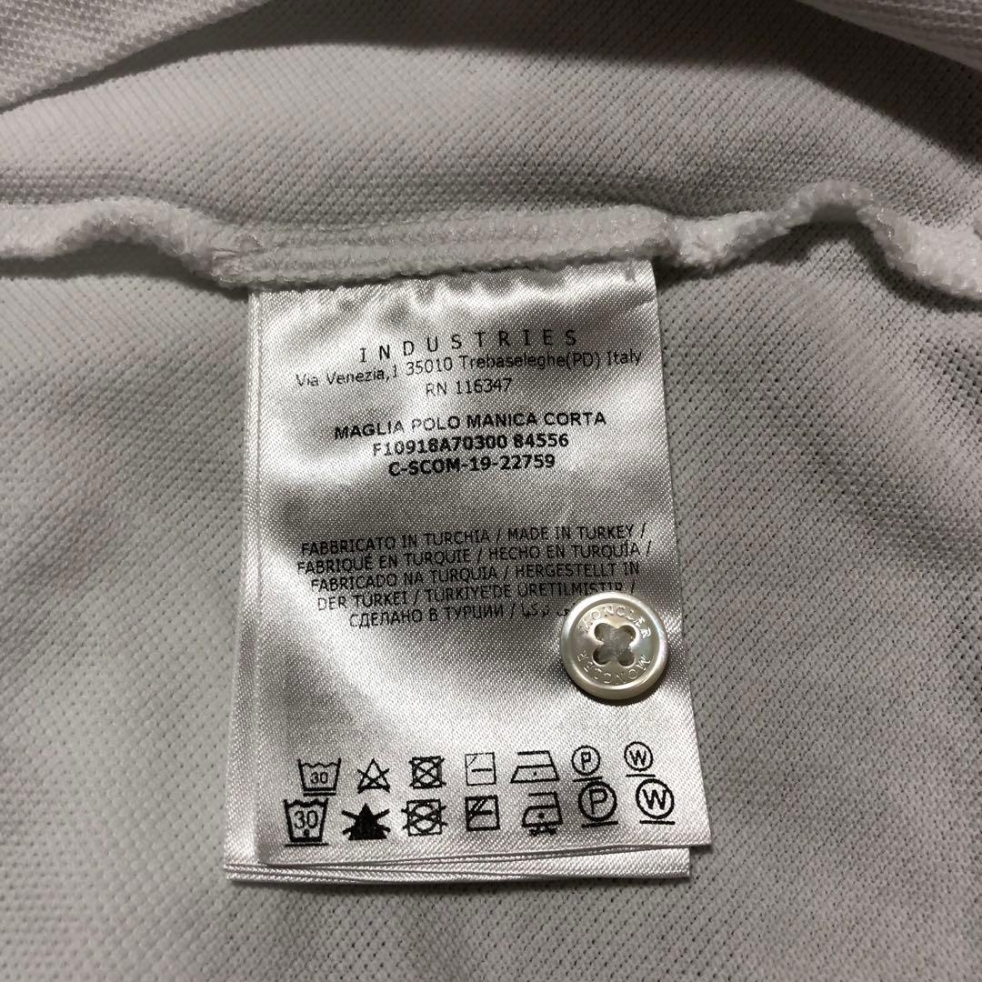 極美品　モンクレール　シンプル　ポロシャツ　ホワイト　S国内正規品 4S309